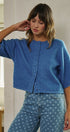Soft Touch Elbow-Length Knit Cardigan in BLUE - Women's Cardigans & Shrugs | Urban Daizy