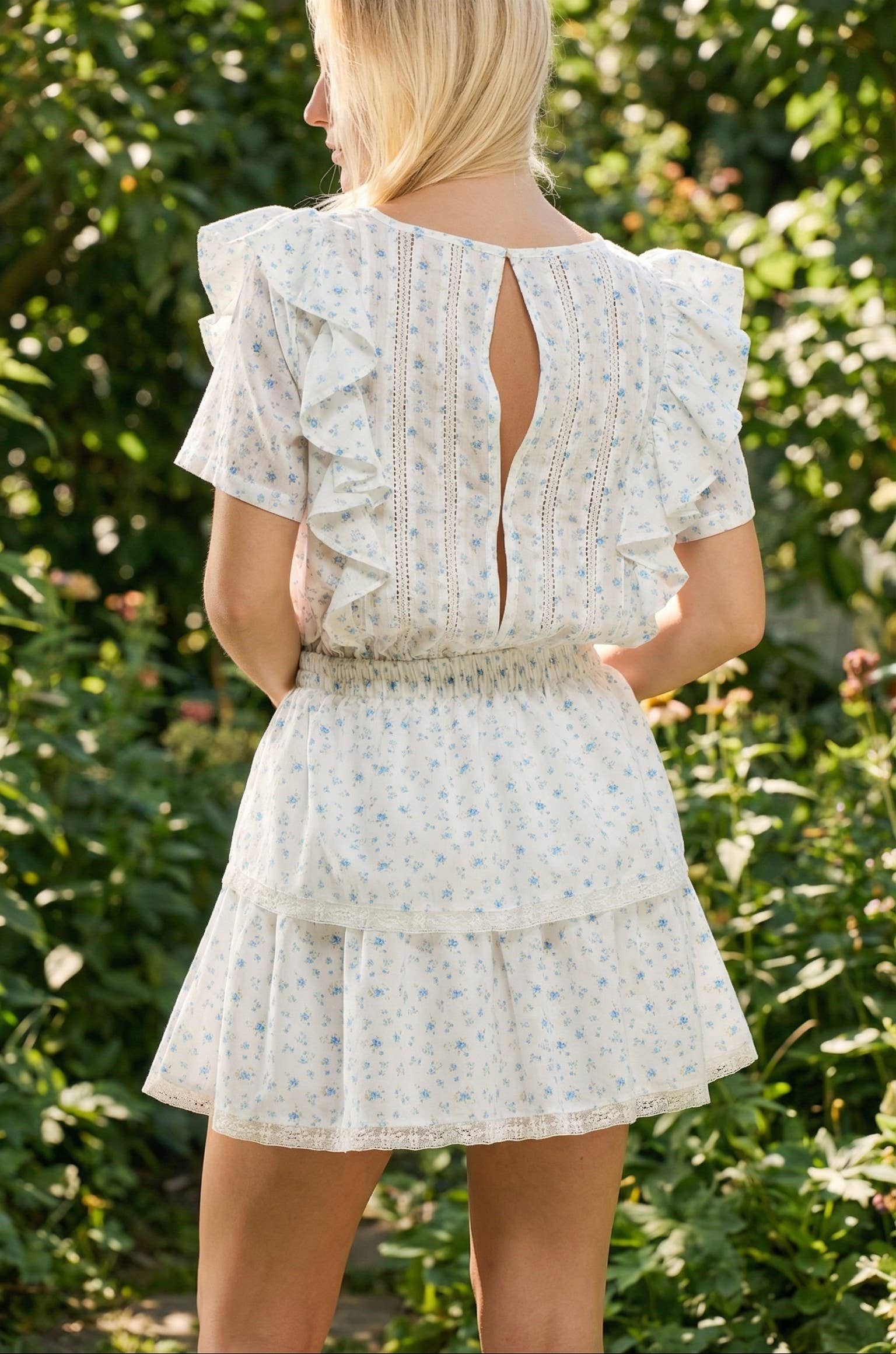 Floral Tiered Ruffle Mini Dress