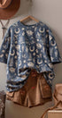 Rodeo Charm Print Oversized Tee in BLUE - Women's Graphic T-shirts | Urban Daizy