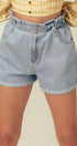 Urban Daizy Vintage High Waist Rolled Hem Denim Shorts Blue Shorts - Women's (UDZ-PT-00033) – alternate view 21