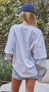 Urban Daizy Oversized Faux Layered Mixed Media Shirt Red Tunic - Women's (UDTP1445-Red) – alternate view 4