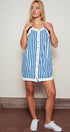 Urban Daizy Sunshine Stripe Overall Dress Blue Overalls - Women's (UDZ-AC-00159) – alternate view 13