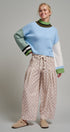 Paneled Hues Knit Sweater in BLUE SAGE - Women's Sweaters | Urban Daizy