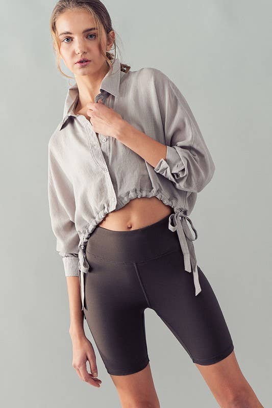 Urban Daizy High-Waisted Compression Bike Shorts Black Athletic Shorts - Women's (UDZ-PT-00163) – alternate view 8