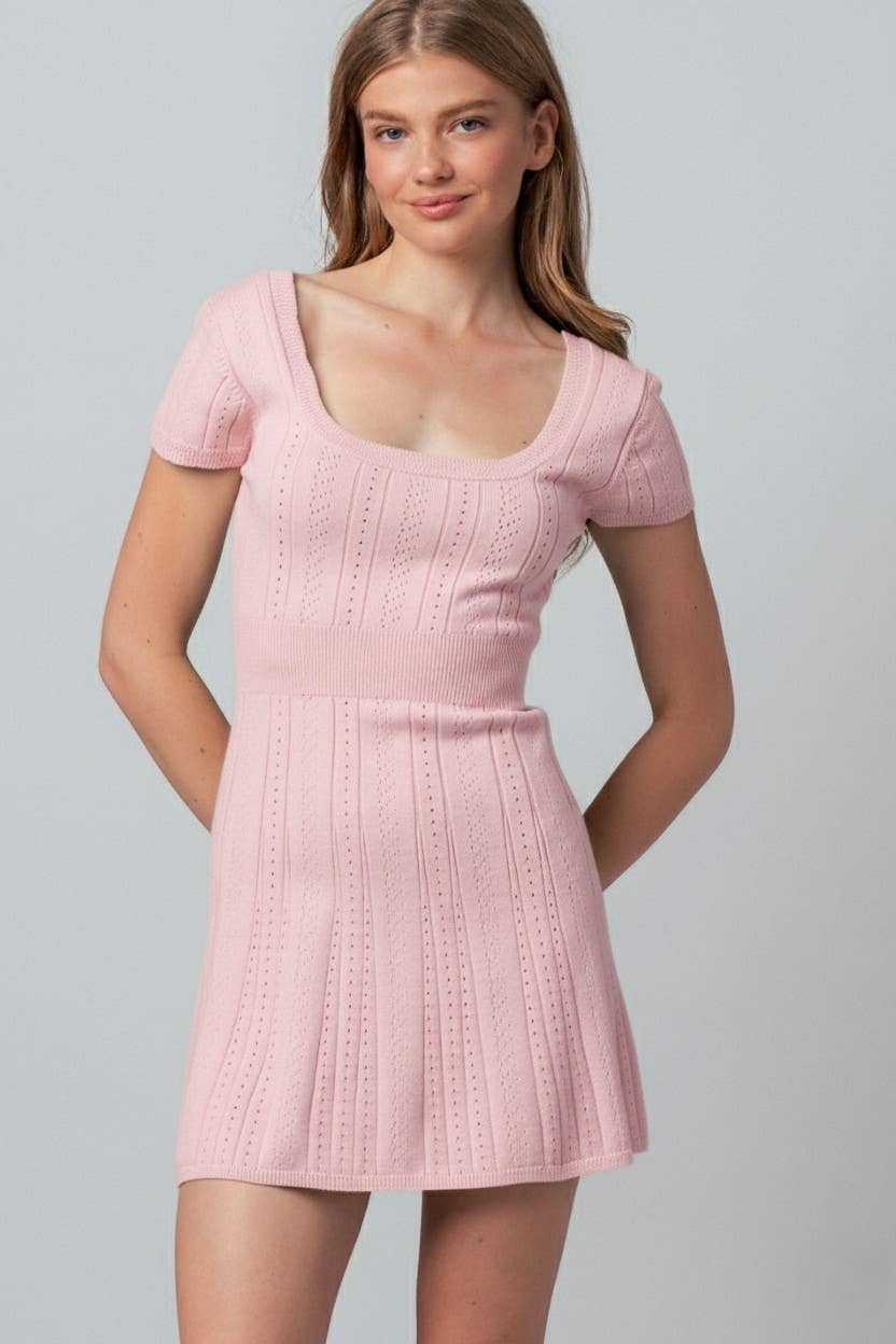 Urban Daizy Pointelle Knit Square Neck Mini Dress Mint Dress - Women's ï¿½ï¿½ï¿½ alternate 