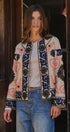 Suzani Embroidered Cotton Jacket with Floral Scroll in CREAM - Women's Jackets & Blazers | Urban Daizy