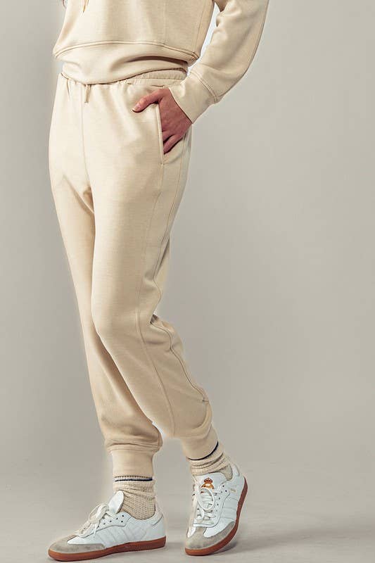 High-Rise Elastic Waistband Jogger Pants