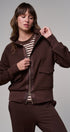 Scuba Zip Up Track Bomber Jacket Pilates Athflow for Women in BLACK - Women's Jackets & Blazers | Urban Daizy