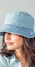 Urban Daizy Embroidered Mini Bow Coquette Denim Bucket Hat Black Bucket Hat - Women's (UDZ-AC-00114) – alternate view 6