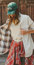 Reversible Corduroy Flannel Plaid Shacket Western for Women in CREAM - Women's Jackets & Blazers | Urban Daizy
