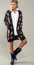 Urban Daizy Chic Animal Print Open Front Knit Cardigan Black Cardigan - Women's (UDZ-KN-00571) – alternate view 8