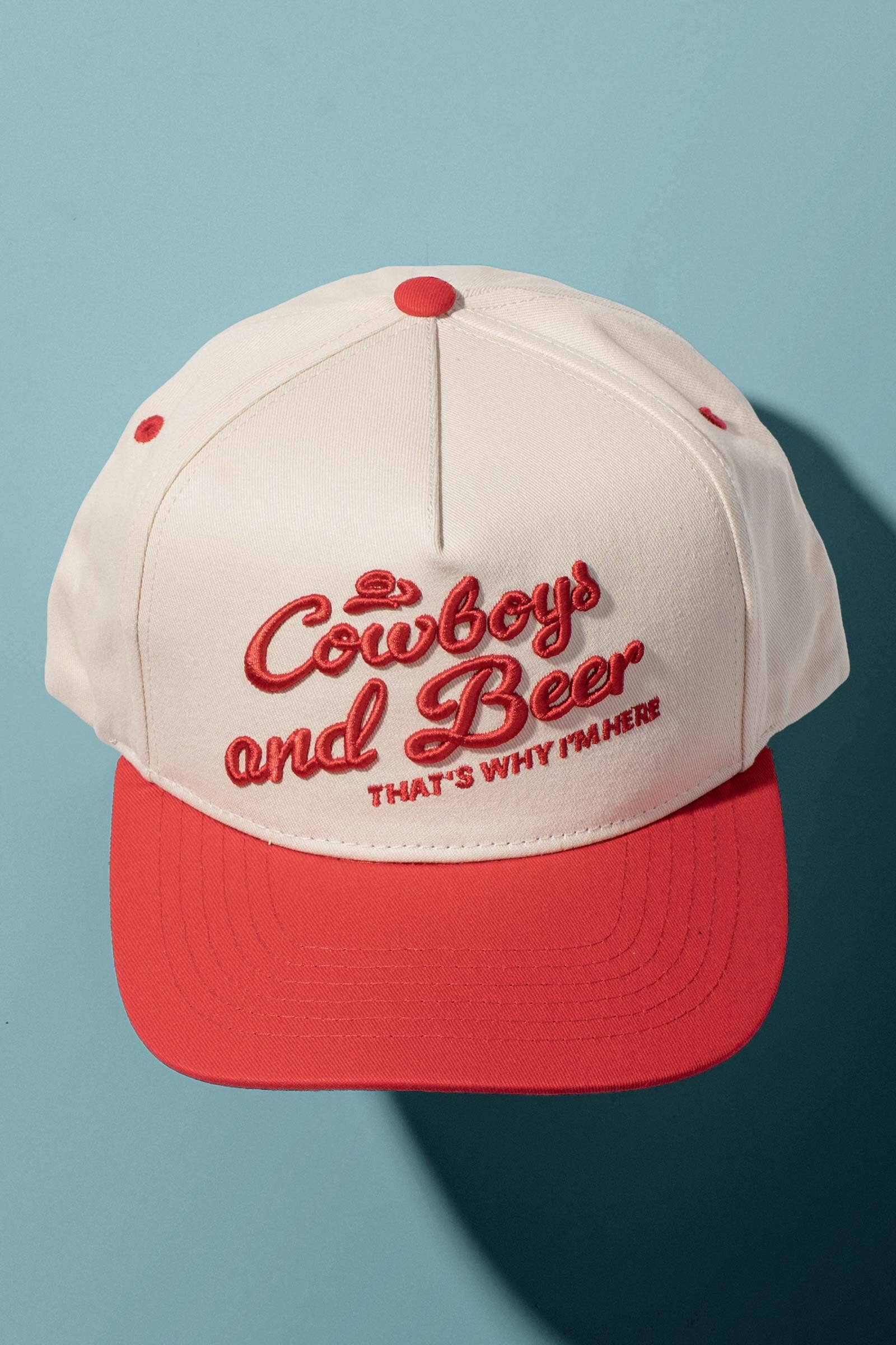 Cowboys and Beer Embroidered Trucker Cap