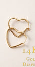 Urban Daizy 14K Gold Romantic Heart Shaped Statement Hoop Earrings Gold Hoop Earrings (UDZ-JW-00008) – alternate view 4
