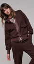 Scuba Zip Up Track Bomber Jacket Pilates Athflow for Women in BLACK - Women's Jackets & Blazers | Urban Daizy