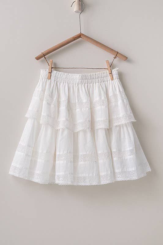 Urban Daizy Scalloped Lace Tiered Romantic Statement Mini Skirt Black Skirt - Women's (UDZ-SK-00114) – alternate view 23