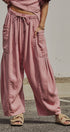 Washed Utility Wide-Leg Pants in PINK - Women's Casual Pants | Urban Daizy