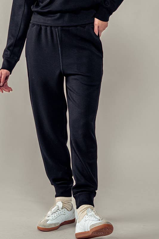 High-Rise Elastic Waistband Jogger Pants