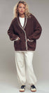 Urban Daizy Chunky Knit Oversized Contrast Cardigan Taupe Cardigan - Women's (UDZ-TP-00814) – alternate view 8