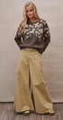 Embossed Floral Knit Sweater in BROWN - Women's Sweaters | Urban Daizy