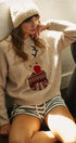 Rudolph Crewneck Knit Sweater in TAUPE	 - Women's Sweaters | Urban Daizy
