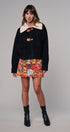Toggle Front Sweater Jacket with Contrast Collar in BLACK - Women's Jackets & Blazers | Urban Daizy