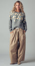 Urban Daizy Daisy Embossed 3D Floral Knit Sweater Brown Knit Sweater - Women's (UDZ-KN-00653) – alternate view 17