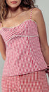 Urban Daizy Gingham Scallop Trim Cropped Tank Black Tank Top - Women's (UDZ-TP-01035) – alternate view 6