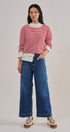 Breton Striped Knit Button Front Cardigan | wholesale cardigan - women's | Urban Daizy