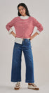 Breton Striped Knit Button Front Cardigan | wholesale cardigan - women's | Urban Daizy