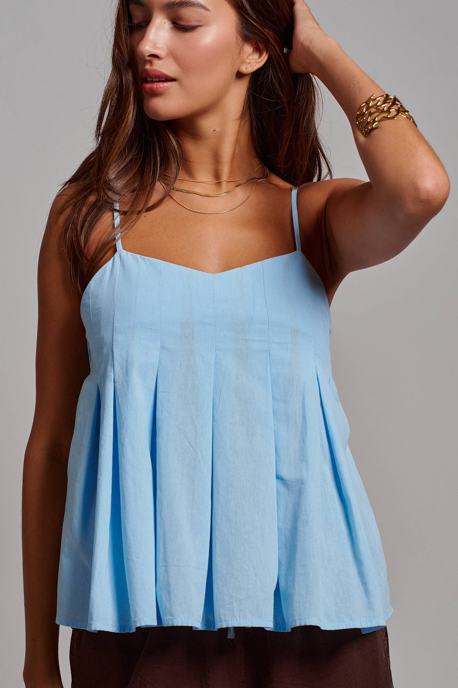Seashell Print Empire Waist Cami Top