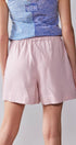 Urban Daizy Linen-Blend Elastic Waist Pocketed Shorts Pink Shorts - Women's (UDZ-PT-00217) – alternate view 6