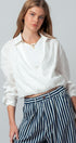 Linen Double Layer Wrap Blouse with Built-In Tank in WHITE - Women's Shirts & Blouses | Urban Daizy