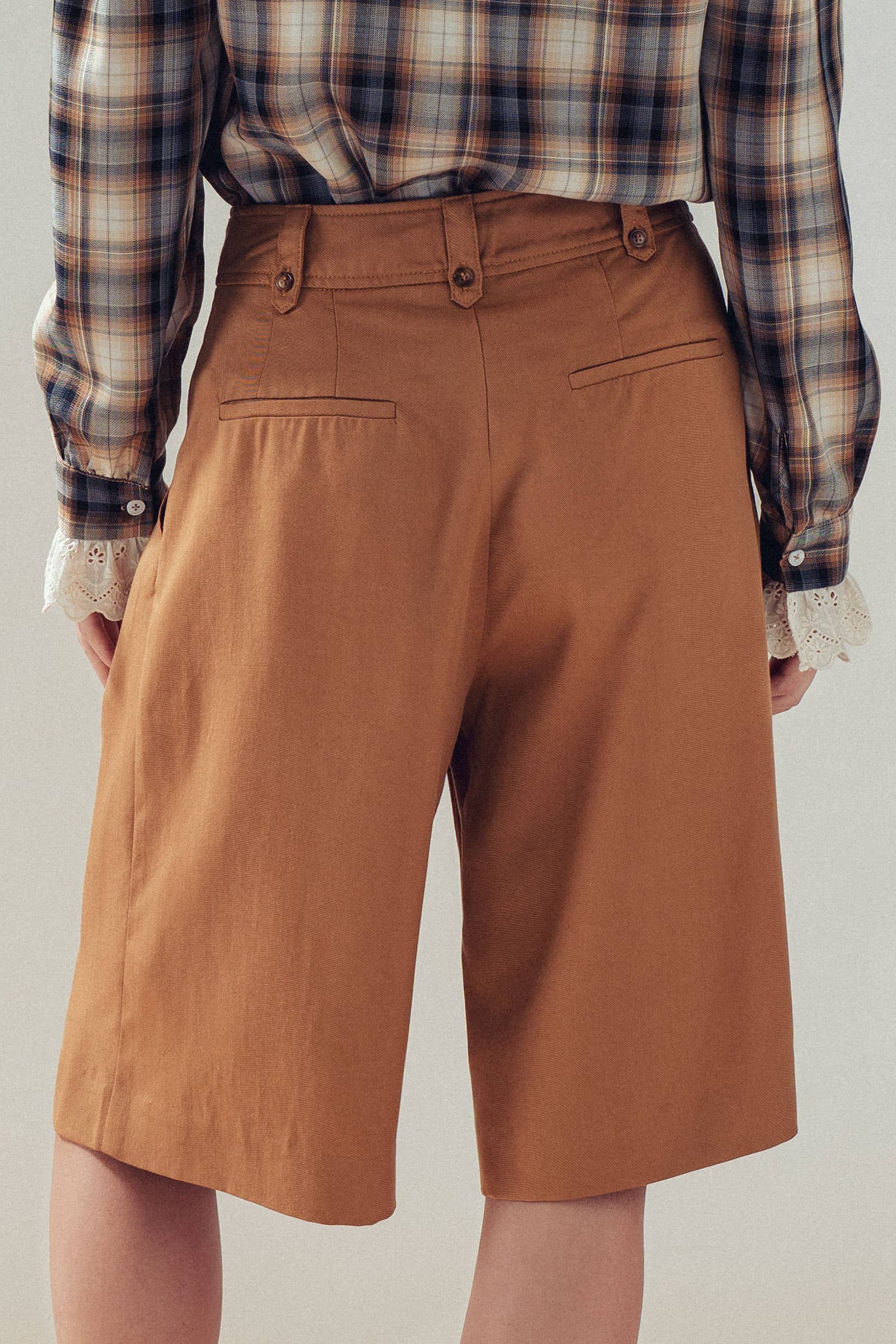 Pleated Wide Leg Lyocell Culottes