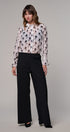 Midnight Stallion Blouse in IVORY BLACK - Women's Shirts & Blouses | Urban Daizy