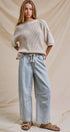 Urban Daizy Relaxed Drawstring Barrel Denim Pants Lt-Denim Jeans - Women's (UDTP1477-Lt-Denim) – alternate view 6