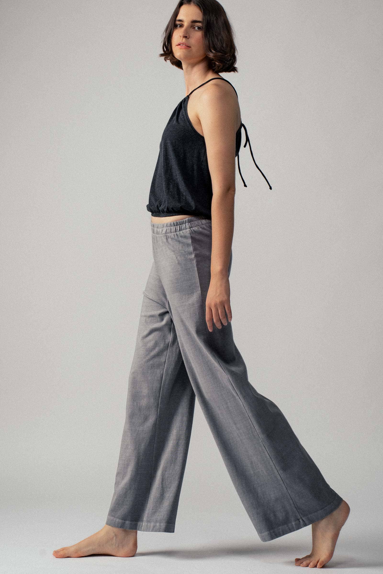 Vintage Wash Cotton Flare Yoga Pants