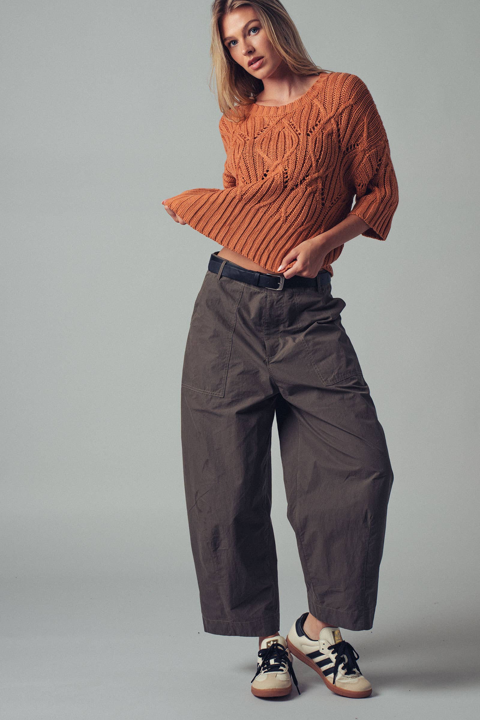 Urban Daizy Boho Relaxed Wide-Leg Cargo Pants Olive Pants - Women's (UDZ-TP-00814) – alternate view 12