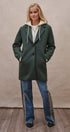 Scuba Topcoat with Detachable Hoodie in OLIVE - Women's Coats | Urban Daizy