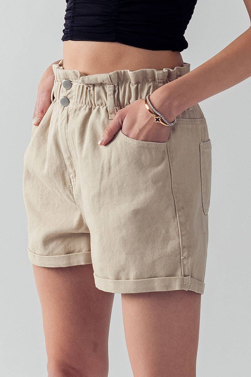 Urban Daizy Vintage High Waist Rolled Hem Denim Shorts Blue Shorts - Women's (UDZ-PT-00033) – alternate view 14