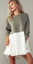 Urban Daizy Pleated Skirt Layered Statement Sweater Dress Rust Dress - Women's (UDZ-DR-00306) – alternate view 11