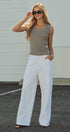Beaded Neckline Rib Tank in GREY - Women's Tops | Urban Daizy