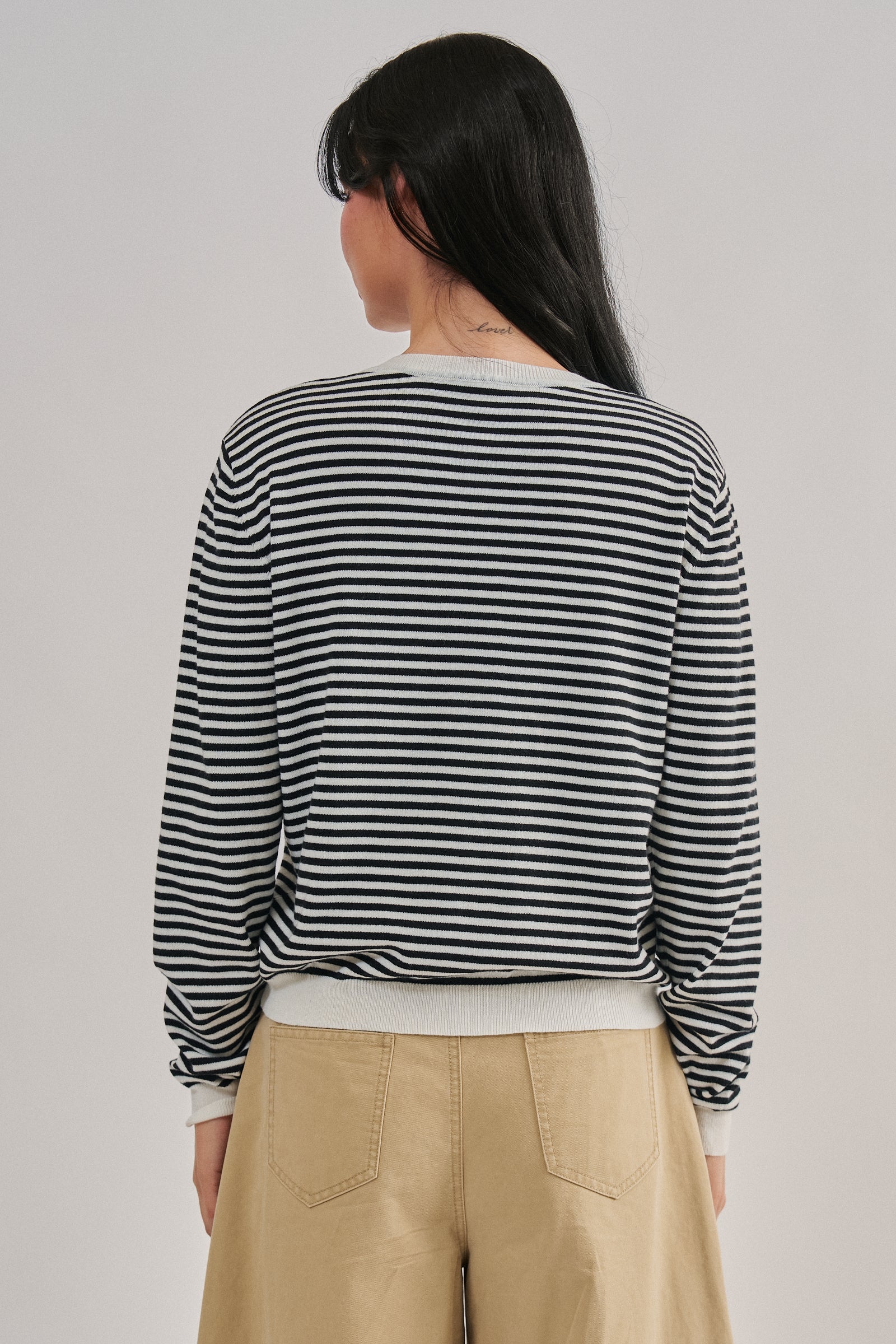 Breton Striped Knit Button Front Cardigan | wholesale cardigan - women's | Urban Daizy