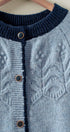 Textured Yoke Contrast Trim Knit Cardigan | wholesale cardigan - women's | Urban Daizy