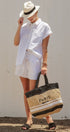Coastal Ease Linen Shorts in WHITE - Women's Pants | Urban Daizy