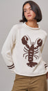 Lobster Intarsia Mock Neck Knit Sweater in IVORY - Women's Sweaters | Urban Daizy