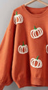 Urban Daizy Pumpkin Patch Balloon Sleeve Sweater Rust Knit Sweater - Women's (UDZ-TP-00814) – alternate view 11