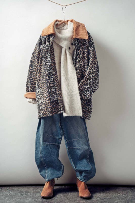 Urban Daizy Corduroy Collar Leopard Print Jacket Leopard Jacket - Women's (UDZ-KN-00652) – alternate view 7