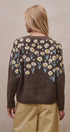 Embossed Floral Knit Sweater in BROWN - Women's Sweaters | Urban Daizy