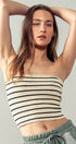 Urban Daizy Striped Ribbed Knit Strapless Tube Top Black Knit Top - Women's (UDZ-TP-00443) – alternate view 4