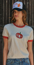 Pumpkin Embroidered Crew Neck Knit Tee in IVORY - Women's Sweaters | Urban Daizy